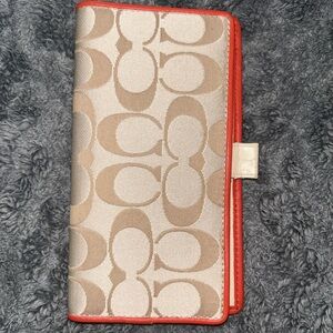 Coach Signature Checkbook Cover